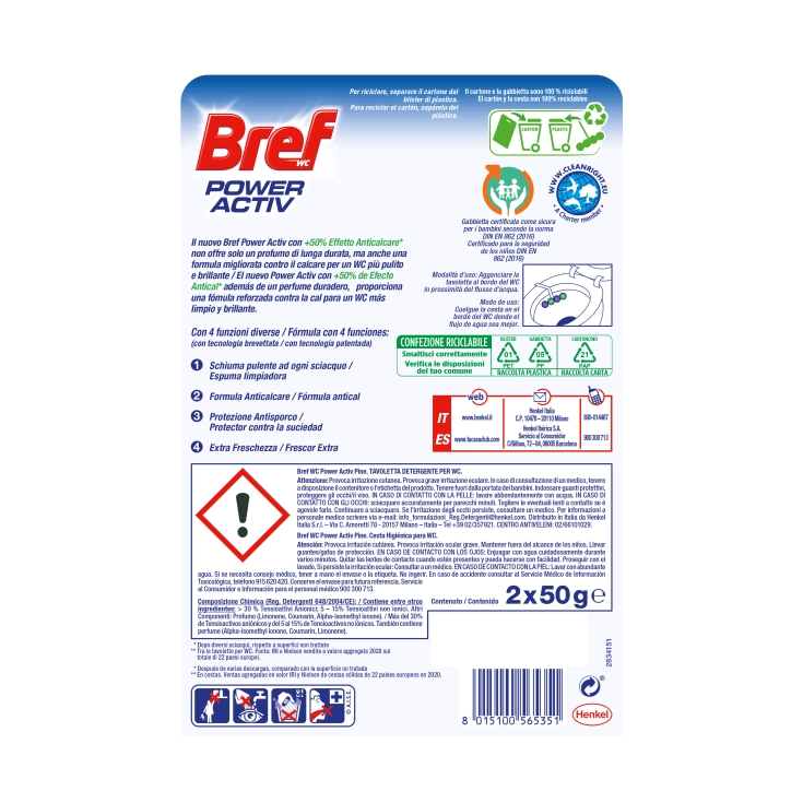 colgador wc power activ pine forest, pack-2