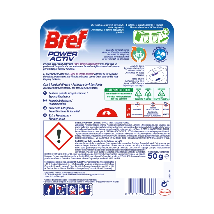 ambientador wc power activ lavanda, ud