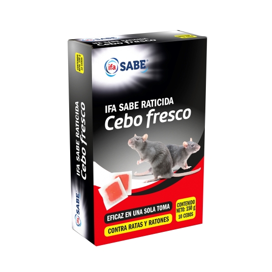 raticida cebo fresco 10ud, 150g