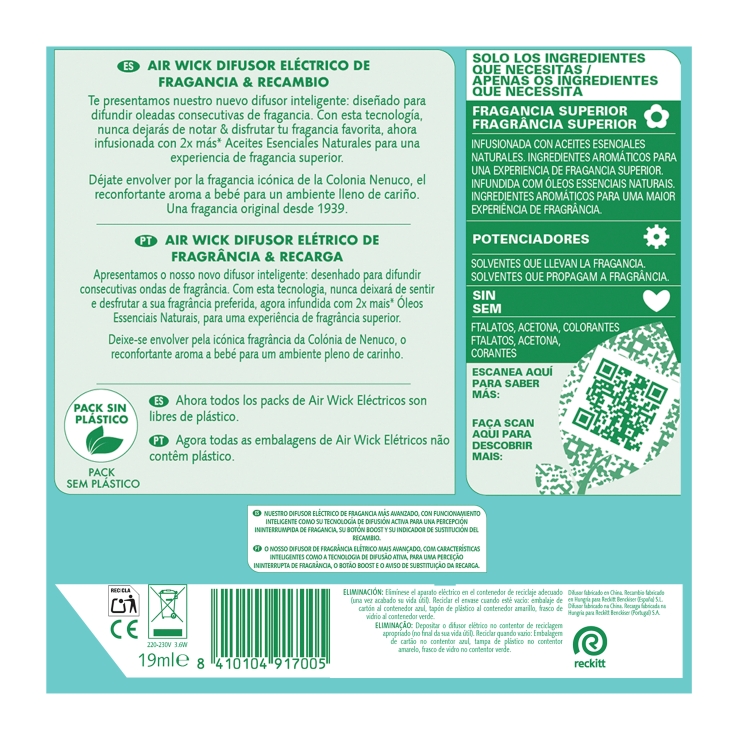 aparato ambientador eléctrico nenuco, ud