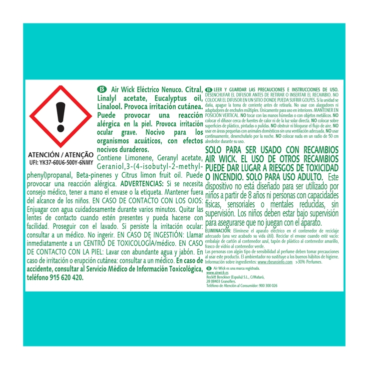 aparato ambientador eléctrico nenuco, ud