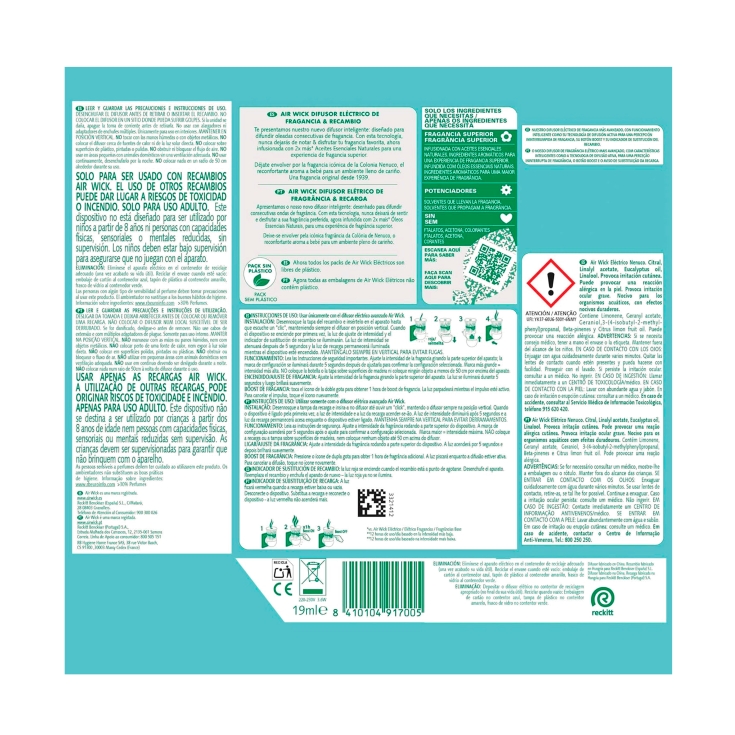 recambio ambientador eléctrico nenuco, ud