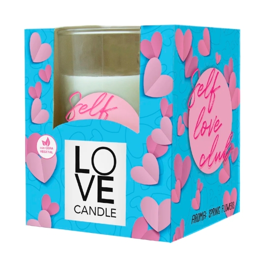 vela perfumada love candle azul, ud