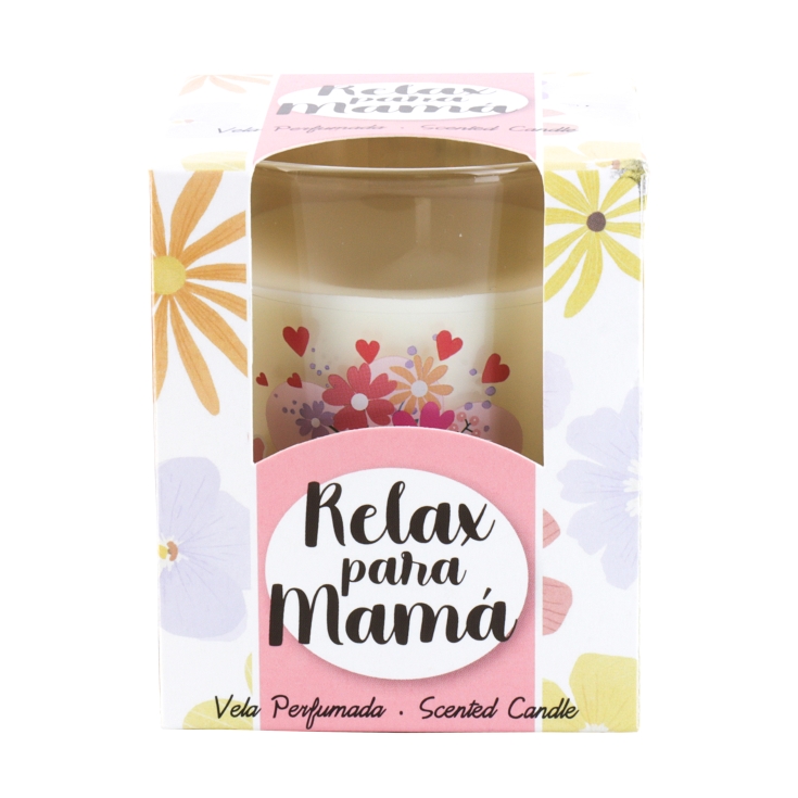 vela perfumada relax mamá flores, ud