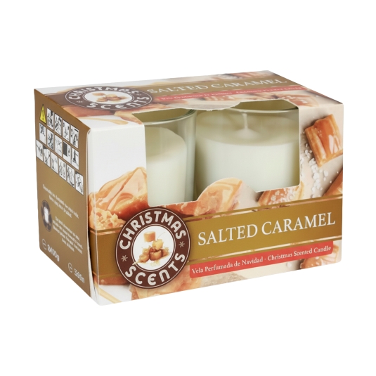 velas navidad salted caramel, pk-2