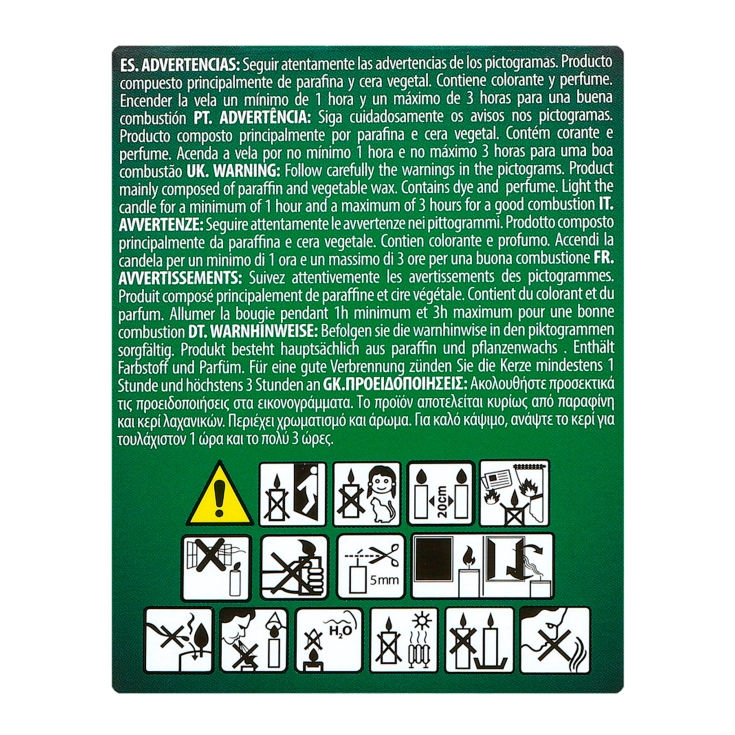 vela vaso navidad ginger bread, ud