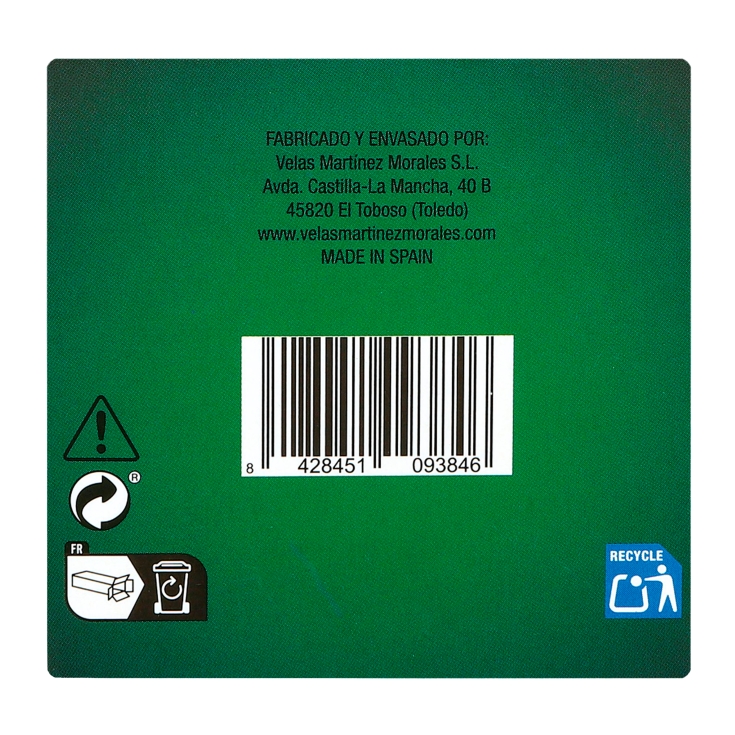 vela vaso navidad ginger bread, ud