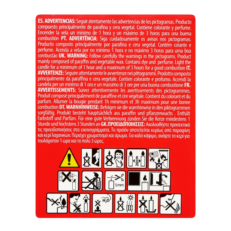 vela vaso navidad candy cane, ud