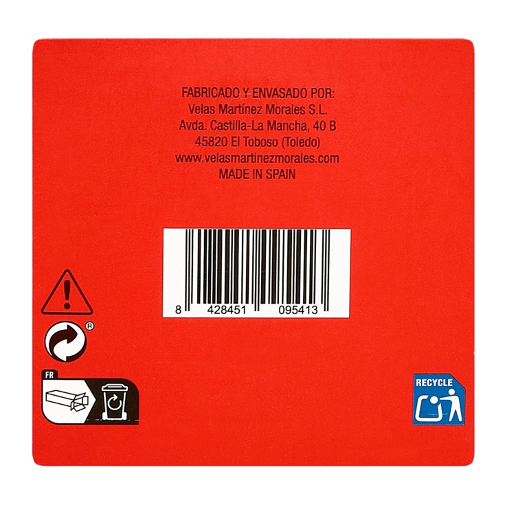 vela vaso navidad candy cane, ud