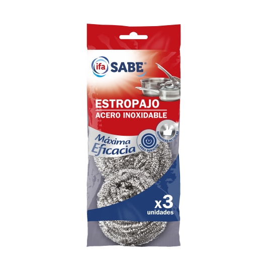 estropajo acero inoxidable, pk-3