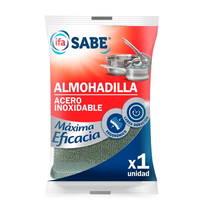 almohadilla acero inoxidable, ud