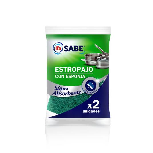 estropajo fibra con esponja, pk-2