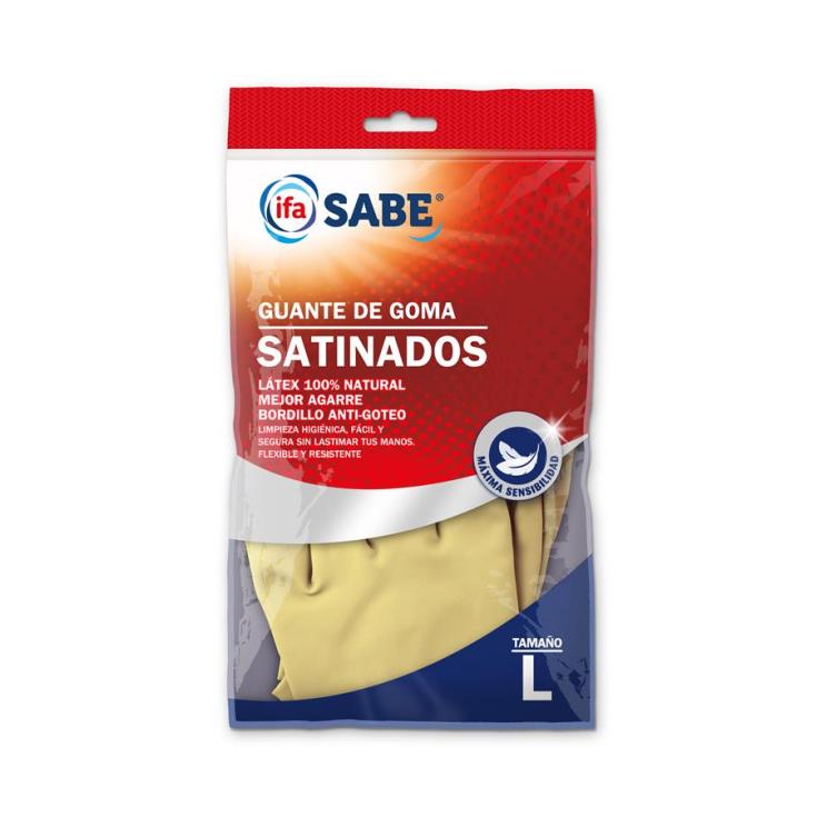 guantes satinados talla-l, ud