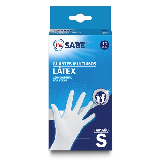 guantes látex talla-s, 10ud