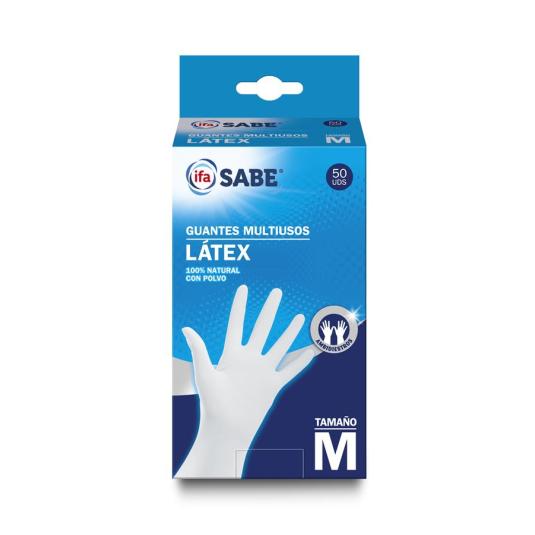 guantes látex talla-m, 50ud