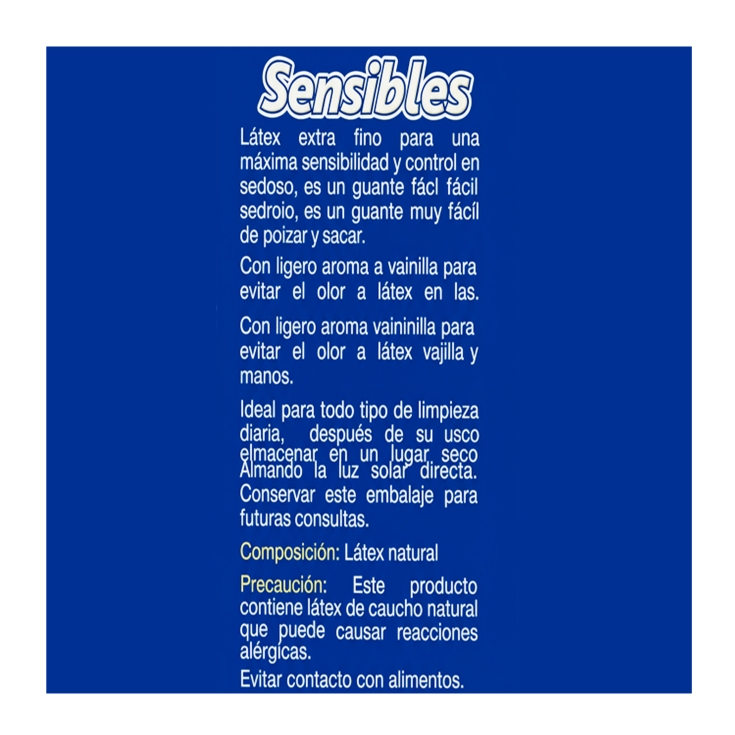 guantes sensibles talla grande, ud