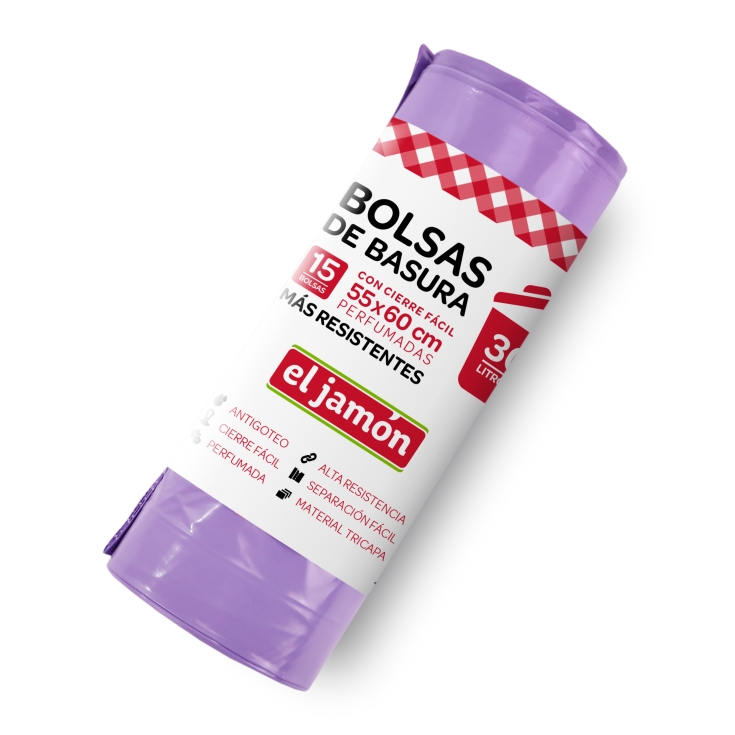 bolsas basura perfumadas 30l, 15 ud
