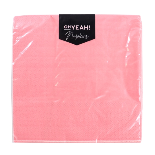 servilleta doble capa rosa pastel 33x33, 30ud