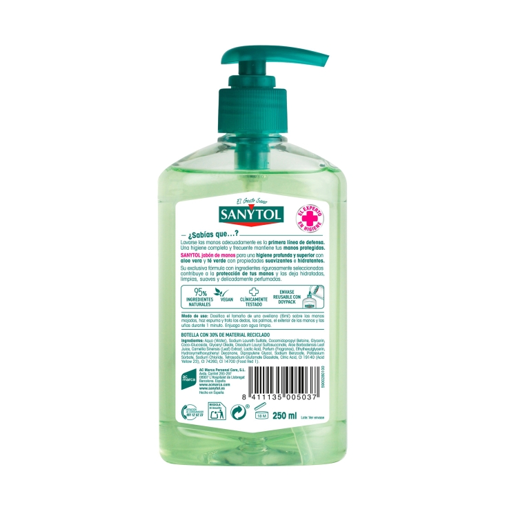 jabón de manos hidratante, 250ml