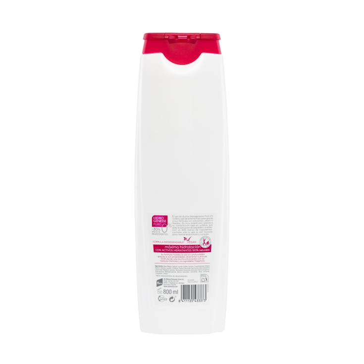 gel de ducha hidratante puro 0%, 800ml