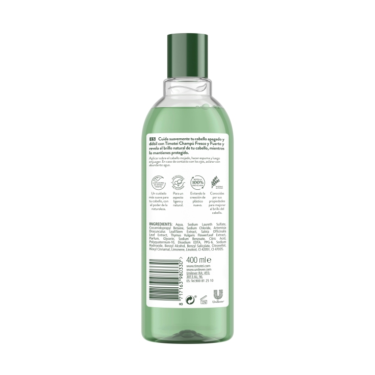 champú fresco hierbas alpinas, 400+350ml