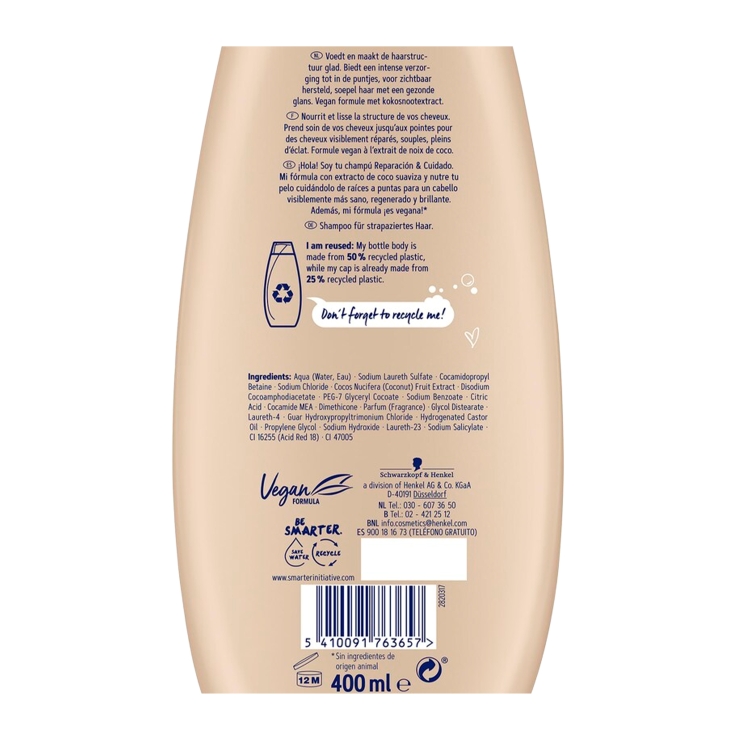 champú repair & care coconut, 400ml