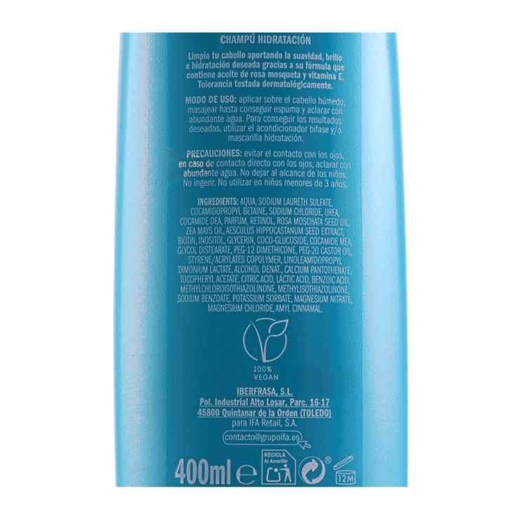 champú hidratación cabello normal, 400ml