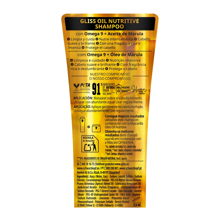 champú nutritivo, 250ml