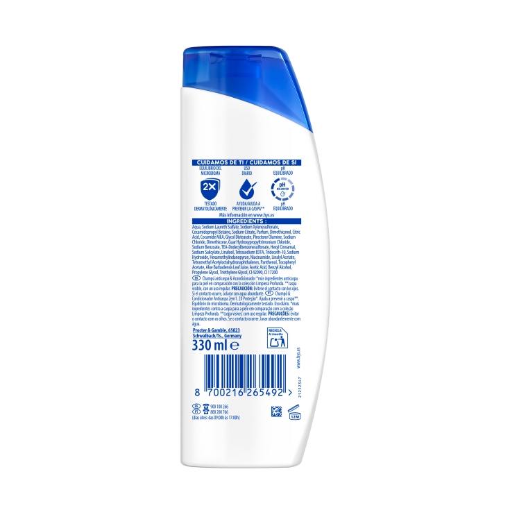 champú clásico 2en1, 330ml