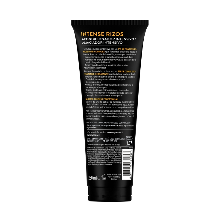 acondicionador intense rizos, 250ml
