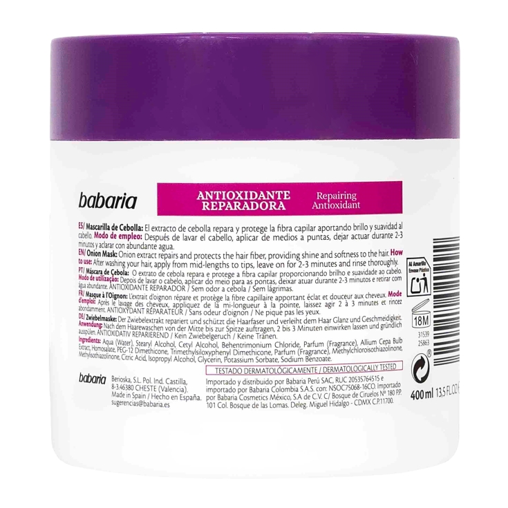 mascarilla de cebolla, 400ml