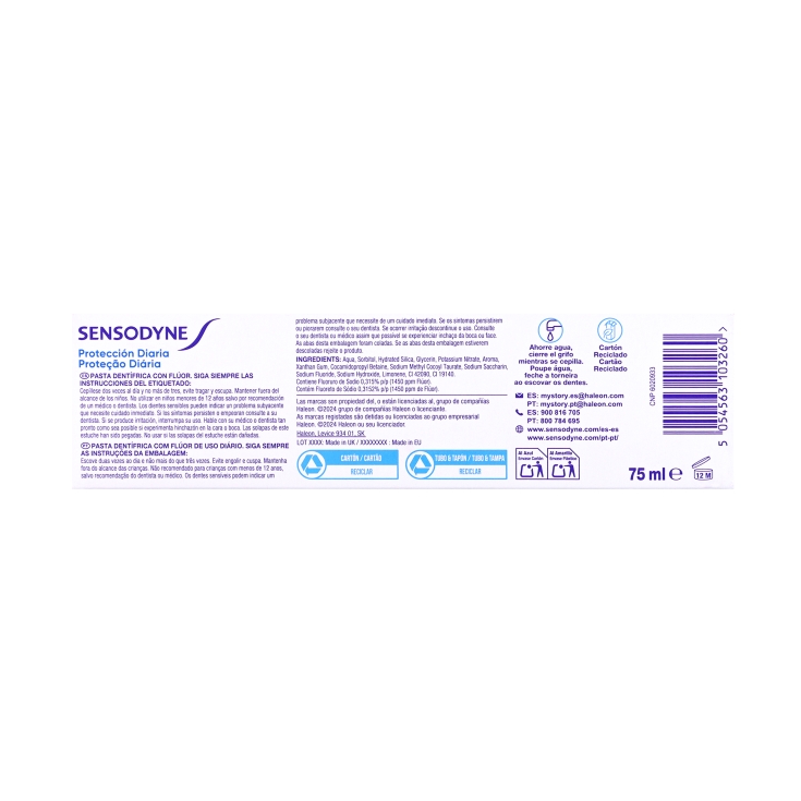 dentífrico protección diaria, 75ml