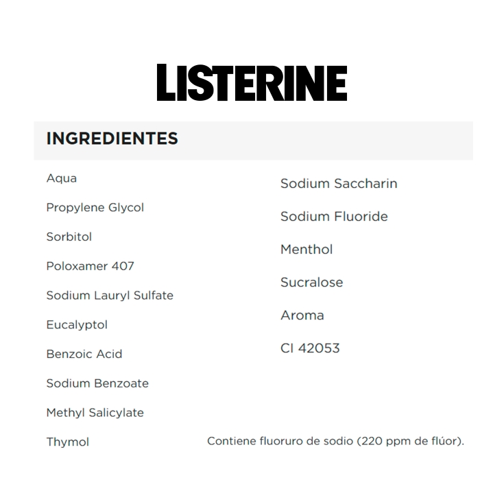 enjuague bucal zero, 500ml