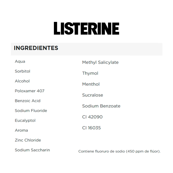 enjuague bucal cuidado total, 500ml