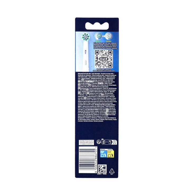 recambio cepillo dental pro cross action, 4ud