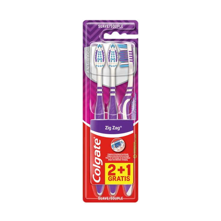 cepillo dental zigzag suave, pk-3
