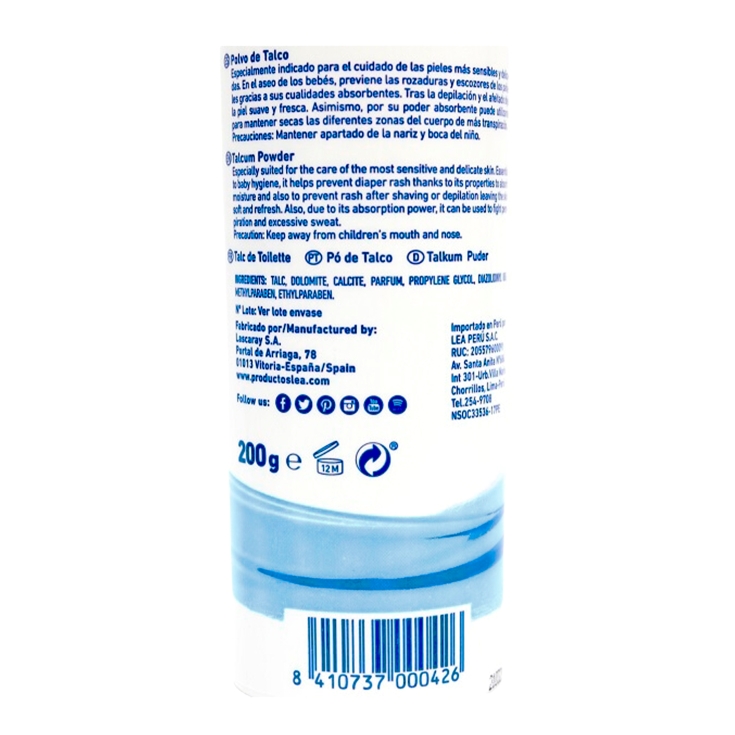 polvo de talco, 200g