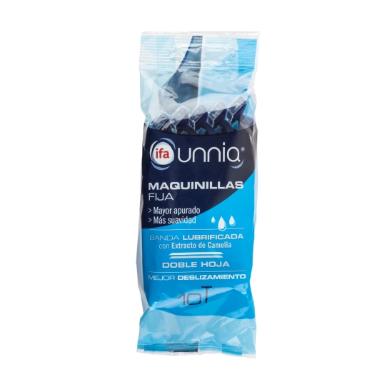 máquina afeitar fija doble hoja, 10ud