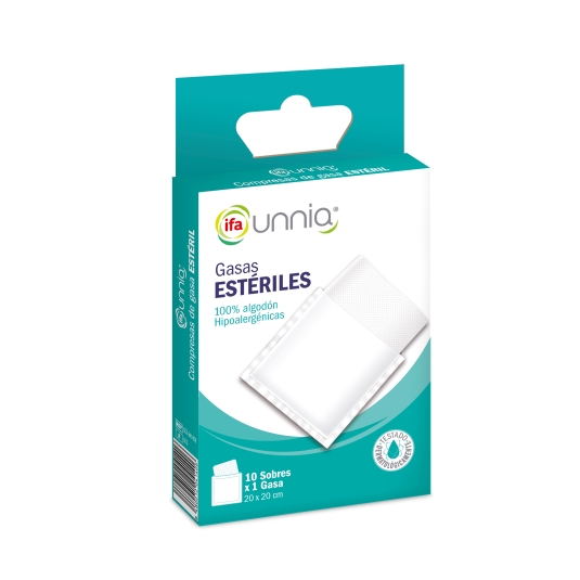 gasas estériles 20x20, 10ud