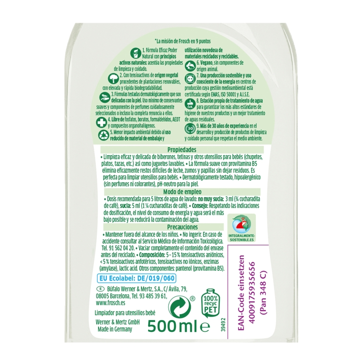limpiador biberones y tetinas eco, 500ml