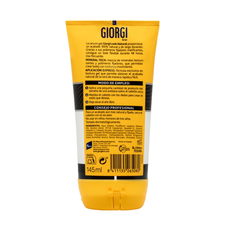 cera fijadora gel look natural, 145ml