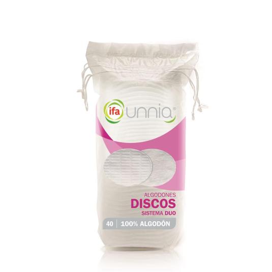 discos algodón ovalados desmaquillantes, 40ud