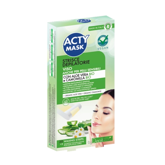 bandas depilatorias facial, 20ud