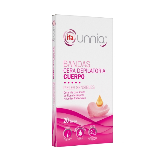 cera depilatoria fría banda cuerpo, 20ud