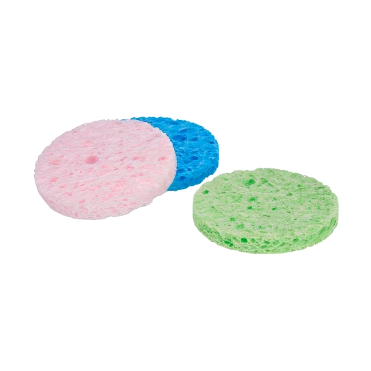 set 3 esponjas desmaquillantes, ud