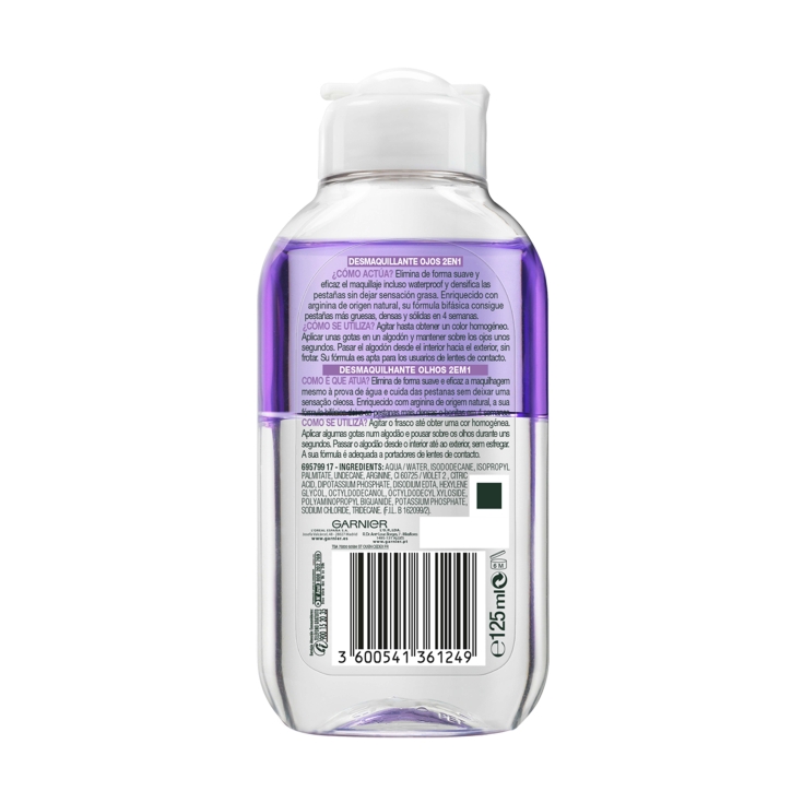 desmaquillante liquido skin active, 125ml