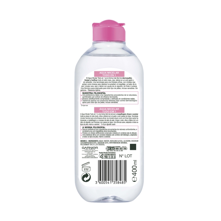 agua micelar todo en 1, 400ml