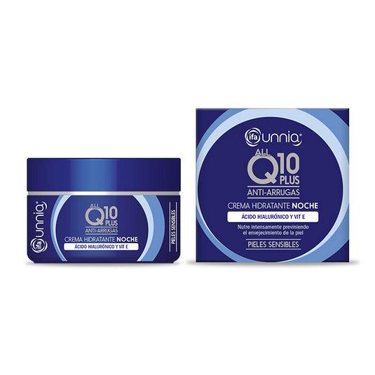 crema facial noche q10 antiarrugas, 50ml