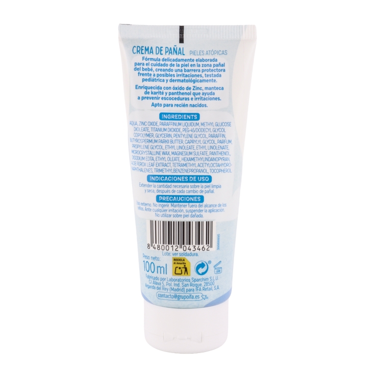 crema de pañal bebé tubo, 100ml