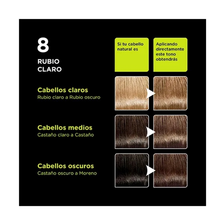 tinte rubio claro advance, nº8, ud